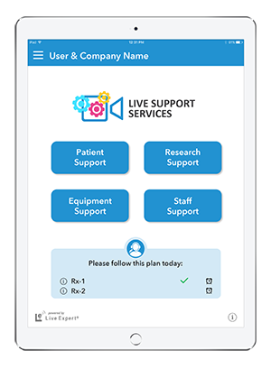 Equipment Support iPad Vertical Home 300x409