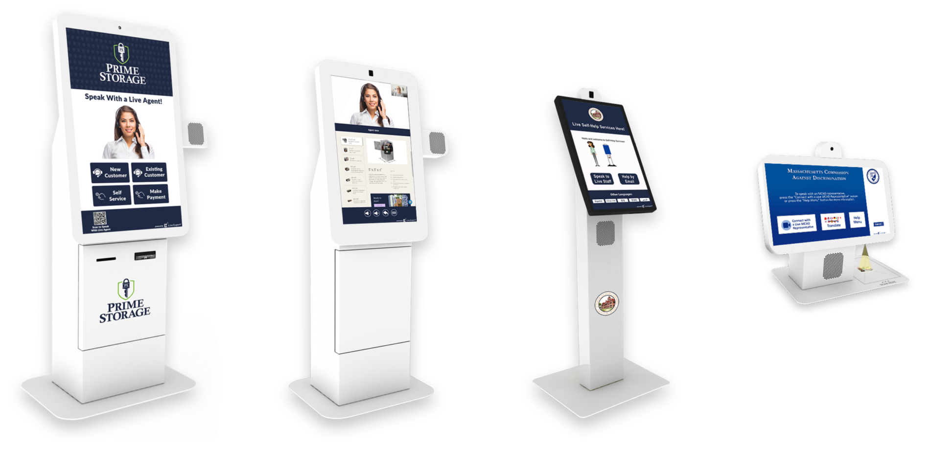 Kiosk Lineup with Freestanding and Countertop Models